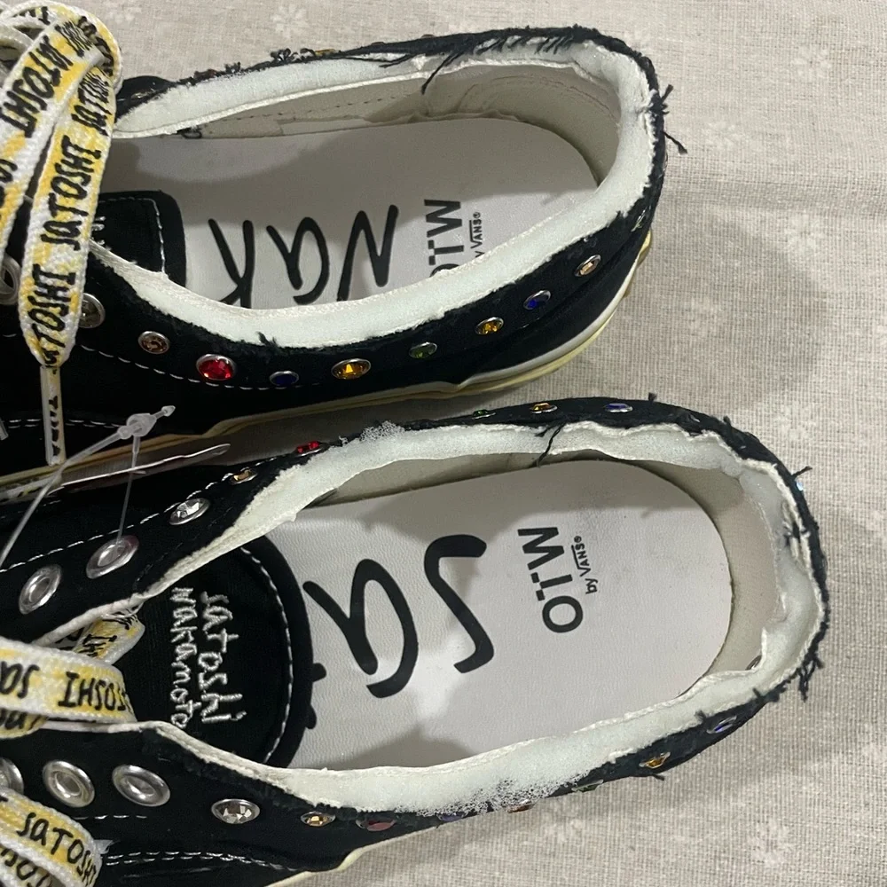 Vans Black Low-Top Sneakers with Multicolor Crystal Accents